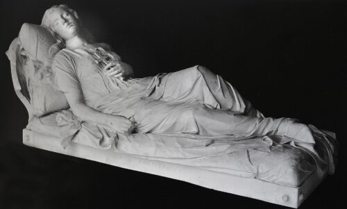 Sleeping Female Figure (Plaster cast from the tomb of Sofia Afentaki in the First Cemetery of Athens) - Chalepas Yannoulis