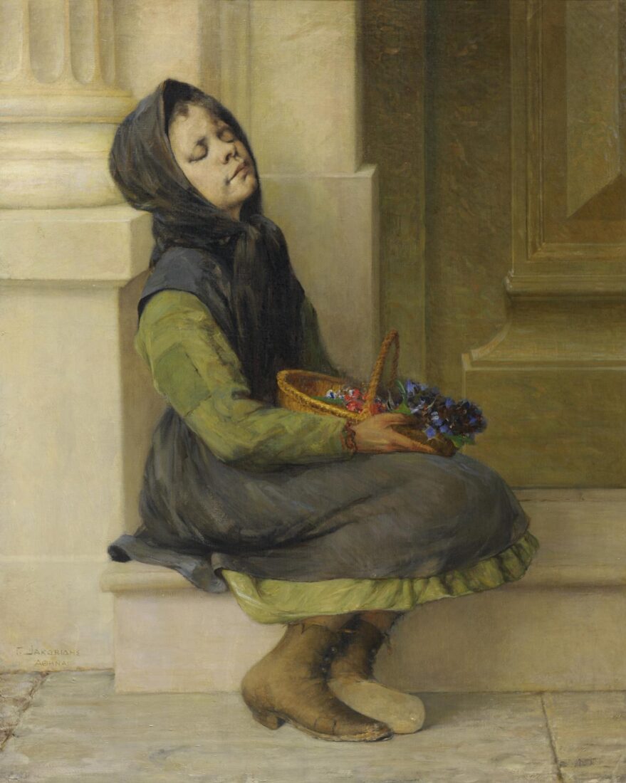 The Refugee Girl / Sleeping Flower Girl - Iakovidis Georgios