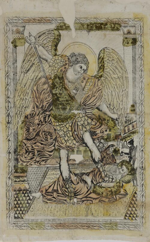 Archangel Michael Tormenting the Rich Man’s Soul - Unknown