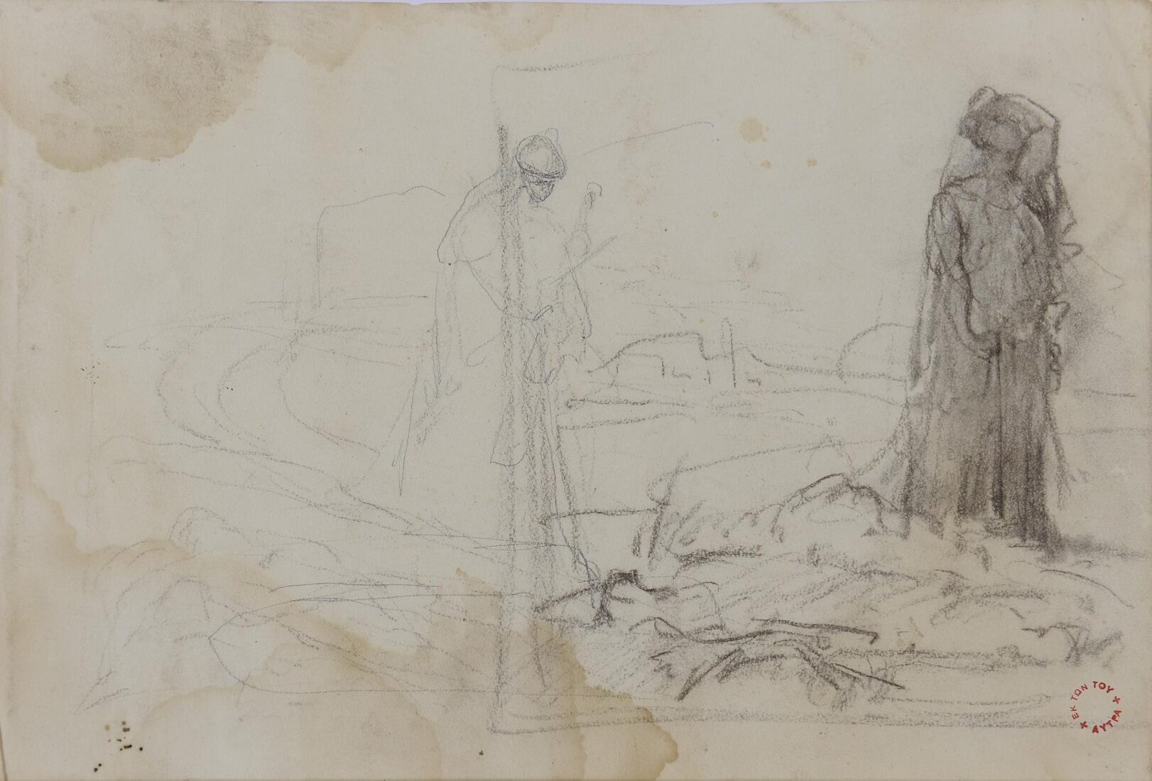 Study for the Painting “Antigone in front of the Dead Polyneikes” - Lytras Nikephoros