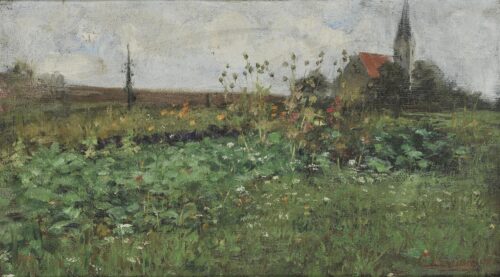 Church in Blooming Field in Bavaria - Iakovidis Georgios