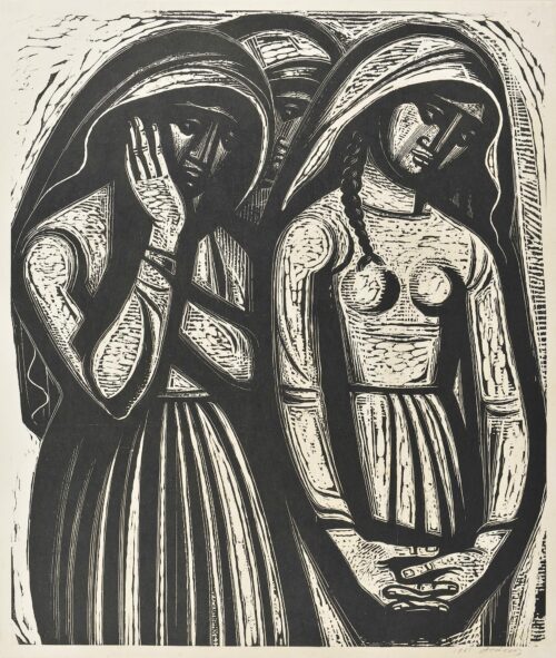 Detail of the Civil War. The women - Tassos (Alevizos Anastasios)