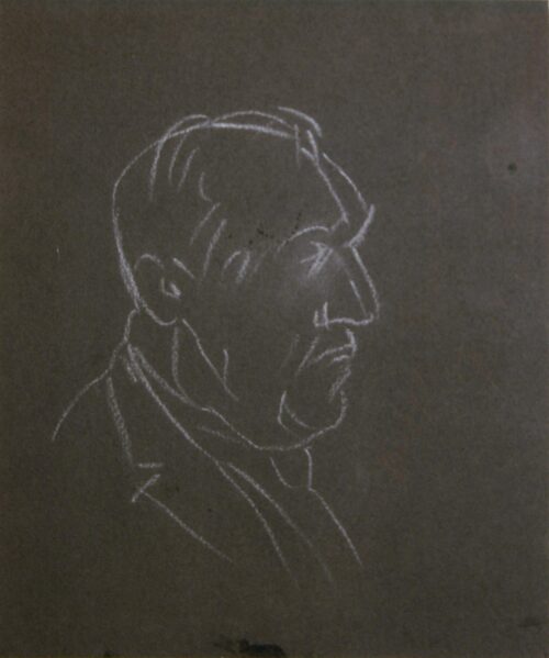 Drawing of a Man’s Head - Chalepas Yannoulis