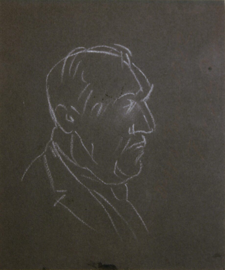 Drawing of a Man’s Head - Chalepas Yannoulis